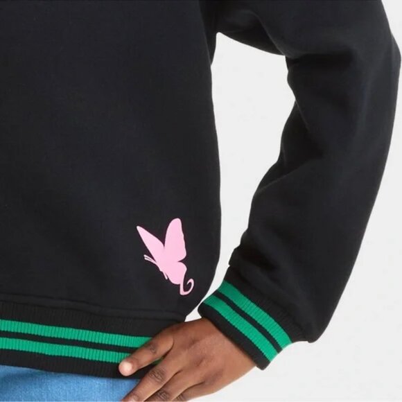 NEW Girls' Wicked Defy Gravity Bomber Jacket - Green/Black XS - Picture 2 of 8